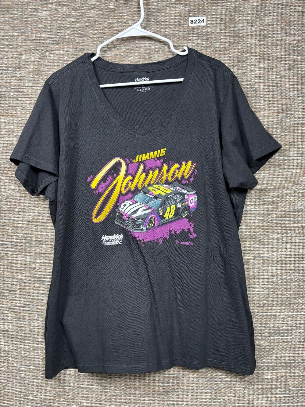Hendrick Motorsports Nascar Jimmie Johnson #48 T-Shirt Womens 2XL Black NEW